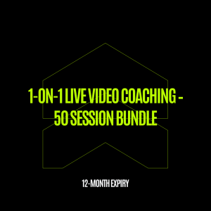 1-On-1 Live Video Coaching – 50 Session Bundle (12-Month Expiry)